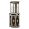 Home Source Corner Bar with Mesh Door Stone Gray: Lacquered Hardwood, Glassware Storage, 2 Shelves - 4 of 4