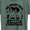 Women's - Instant Message - We Woof You Merry Christmas Short Sleeve Graphic T-Shirt - 2 of 4