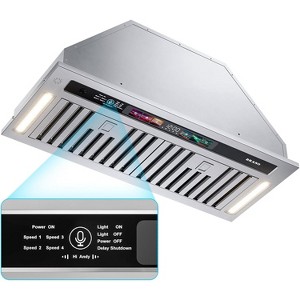 Cesicia 30-in Silver 4-speed 900CFM Insert Range Hood - 1 of 4