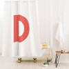 Deny Designs April Lane Art Block Monogram Shower Curtain - 2 of 3