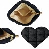 Soft Checkered Quilted Puffy Makeup Bag for Women, Aesthetic Puffer Cosmetic Bag Pouch for Purse (Hot Pink) - 2 of 4