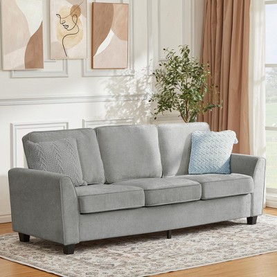83 Inch Modern 3 Seater Sofa, Deep Seat Couch with Washable Detatchable Covers, Comfy Chenille Couch for Living Room, Apartment
