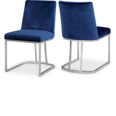 Meridian Furniture,Heidi Velvet Dining Chair, Set of 2