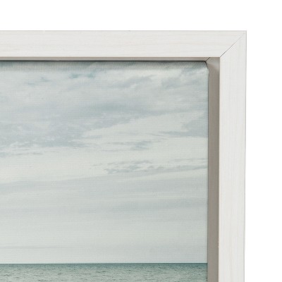 Sylvie Beach Framed Canvas Print in White Polystyrene Frame, 18x24
