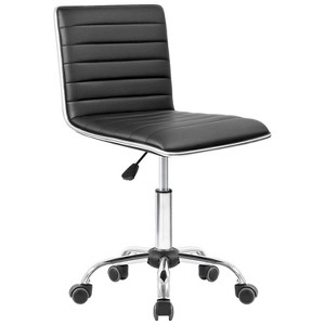 LACOO Faux Leather Mid Back Task Chair Swivel Office Desk Chair - 1 of 4
