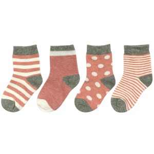Wrapables Casual Cute Socks for Baby (Set of 4), Berry Pink - 1 of 4