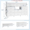 Entryway 14 Drawer Dresser for Bedroom, Fabric Chest of Drawers w/ Wooden Top, Large Storage Cabinet w/ Metal Frame - 2 of 4