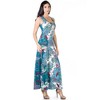 24seven Comfort Apparel Womens Blue Paisley Sleeveless Loose Long Casual  Maxi Dress - image 2 of 4