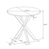 Fontoi Dining Tables, Round Dining Table with Metal Crossed Legs, Occasional Table with 2 Piece Detachable Top for Kitchen, White, 31.5"*29.53"*31.5" - 2 of 4