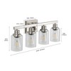 Maliang 24" Modern 4-Light Bathroom Vanity Light Fixture (No Bulbs) - 2 of 4
