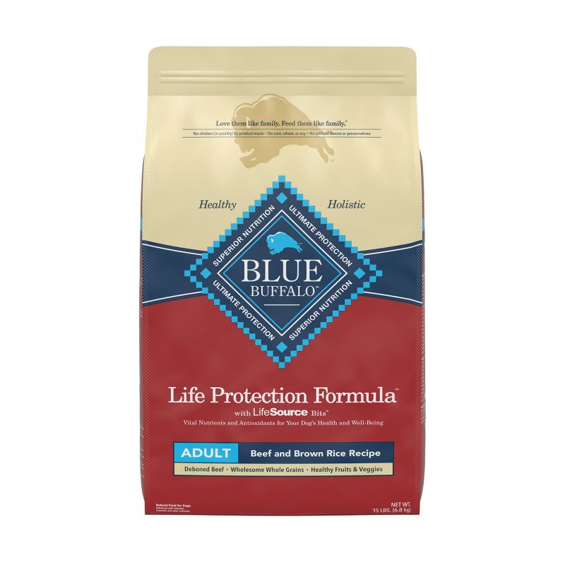Blue Buffalo Life Protection Beef & Brown Rice Recipe Adult Dry Dog Food, 1 of 10