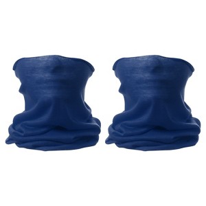Unique Bargains Breathable Elastic Moisture Absorption Sport Neck Gaiter Face Masks 2 Pcs - 1 of 4
