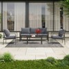 Maggift Patio Seating Set with 2 Single Sofas, 3 Seater Sofa and Coffee Table for Garden, Backyard, Balcony, Gray, 27.56"*27.56"*32.09" - 4 of 4
