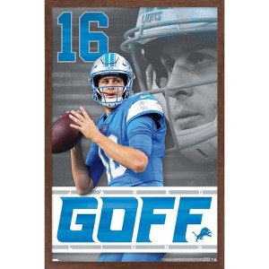 Trends International NFL Detroit Lions - Jared Goff 24 Framed Wall Poster Prints - 1 of 4