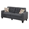 NicBex Couches for Living Room 2pc Sofa Set Polyfiber Tufted Upholstered Solid Pine Loveseat Sofa Couch with Pillows - 2 of 4