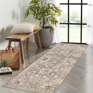 Washable Area Rug, Stain-Resistant, Non-Slip,Small Machine Washable Rugs for Living Room, Bedroom, Hallway - 1 of 4