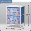 Sorbus Nightstand with 2 Drawers - Steel Frame, Wood Top & Easy Pull Fabric Bins - Great for Home, Bedroom, Office & College Dorm (2 Pack) - 4 of 4