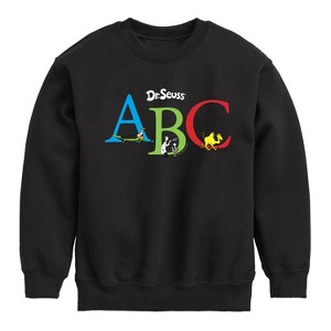 Boys' - Dr. Seuss - ABC Book Characters Graphic Long Sleeve Fleece Sweatshirt - 1 of 4