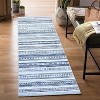 Acekool Washable Boho Area Rug, Soft Low Pile, Foldable, Stain Resistant, Non Slip TPR Back, Grey Blue Natural, Multiple Sizes - 2 of 4