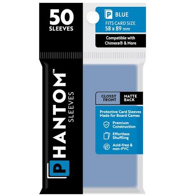 Phantom Sleeves: "Blue Size" (58mm x 89mm) - Gloss/Matte (50) (Compatible with: Chimera® and More)