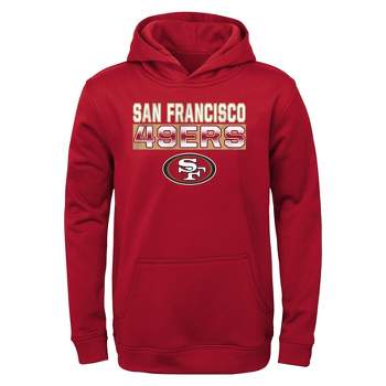NFL San Francisco 49ers Boys' Long Sleeve Performance Hooded Sweatshirt