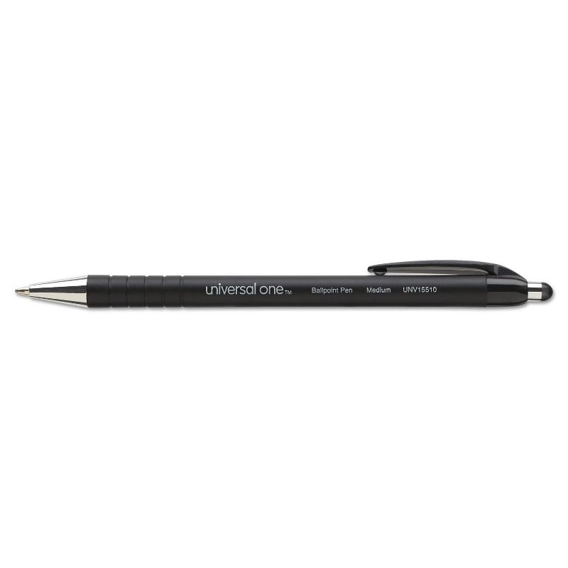UNIVERSAL Comfort Grip Ballpoint Retractable Pen Black Ink Medium Dozen 15510, 4 of 9