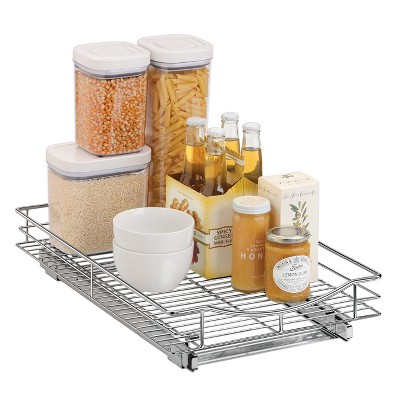Chrome 11" x 18" Slide Out Cabinet Organizer