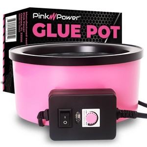 Pink Power Electric Hot Glue Pot for Crafts with Adjustable Temp 225-400 F - 160ml Hot Glue Skillet for Crafting - Mini Electric Glue Skillet - 1 of 4