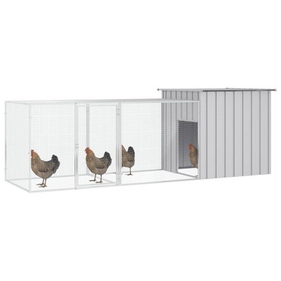 vidaXL Chicken Cage Anthracite Galvanized steel 78.7 x 35.8 x 39.4 in