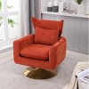 KTMBDW Mid-Century Swivel Accent Chair, Upholstered Fabric Armchair for Living Room, Bedroom - 3 of 4