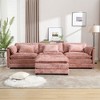 112.2'' Modern L-Shaped Sectional Sofa with Movable Pedals, Detachable Armrests, and Chenille Fabric - 4 of 4