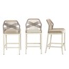 Arceso Outdoor Bar Stools, Rattan Outdoor Counter Height Bar Stools Set of 3, 26.5" H Woven Rope Patio Bar Chairs with Aluminum Legs for Kitchen - 3 of 4