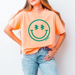 Simply Sage Market S.W.Smiley Smiley Face Outline Puff Print Garment Dyed Tee - 1 of 4