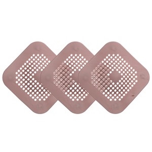 Unique Bargains Shower Drain Hair Catcher Round and Convex Drain Cover Silicone Strainer Hair Stopper - 1 of 4