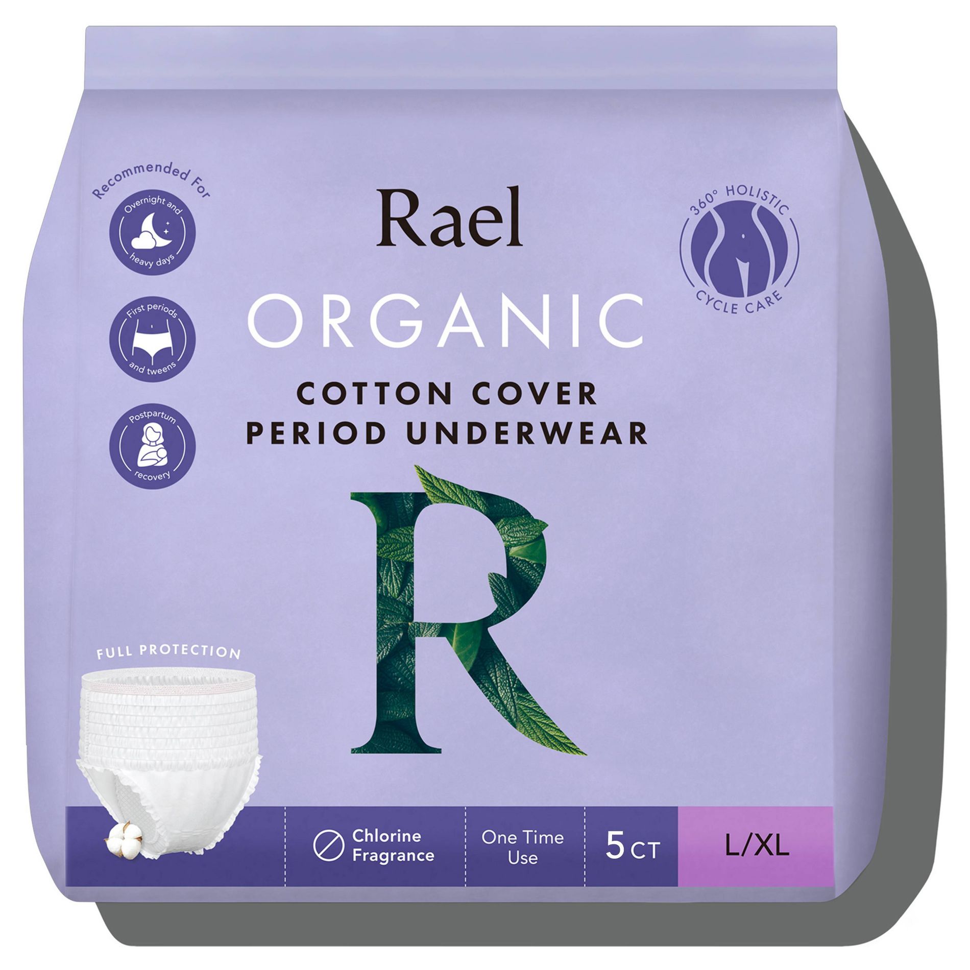 Rael Organic Disposable Period Underwear - L/XL - 5ct