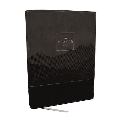The Prayer Bible: Pray God's Word Cover to Cover (Niv, Black/Gray Leathersoft, Red Letter, Comfort Print) - by  Thomas Nelson (Leather Bound)