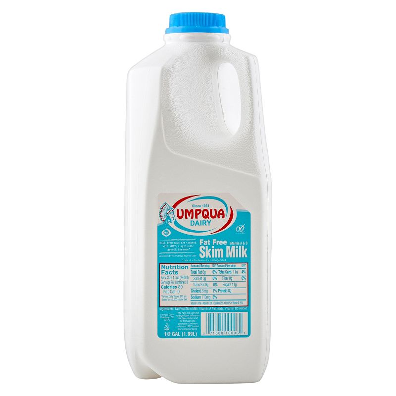 Umpqua Skim Milk - 0.5gal, 1 of 2
