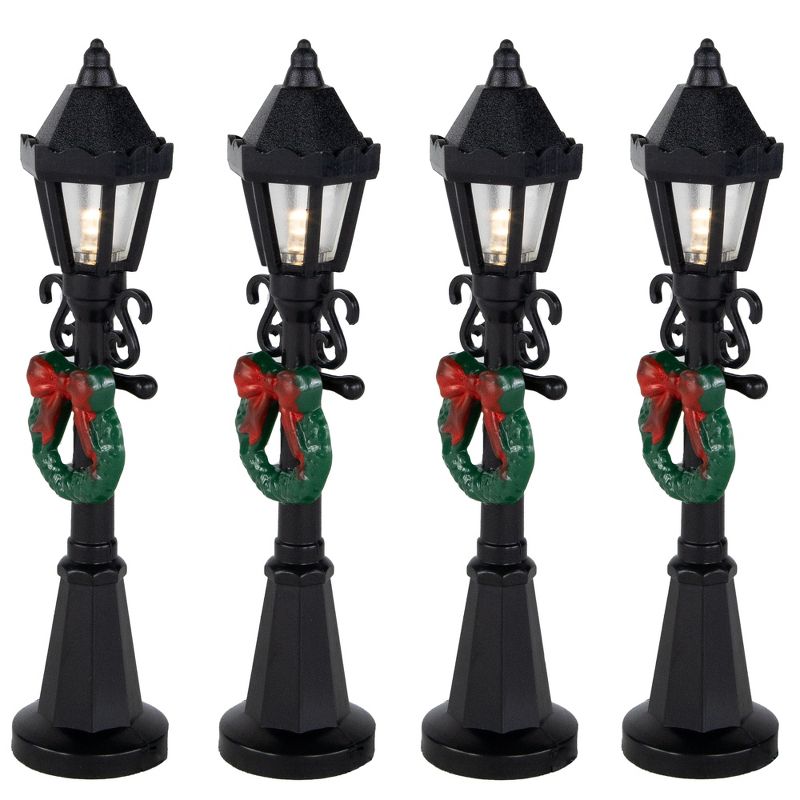 Northlight Set of 4 Lighted Street Lamps Christmas Village Display Pieces - 4.75", 5 of 7