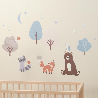 Sleepytime Bear Woodland Animals Wall Decals for Nursery