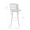 26" Verne Counter Stool with Faux Leather and Wood Finish - Armen Living - 3 of 4