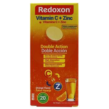 Redoxon Vitamin C + Zinc Tablets - Orange - 20ct