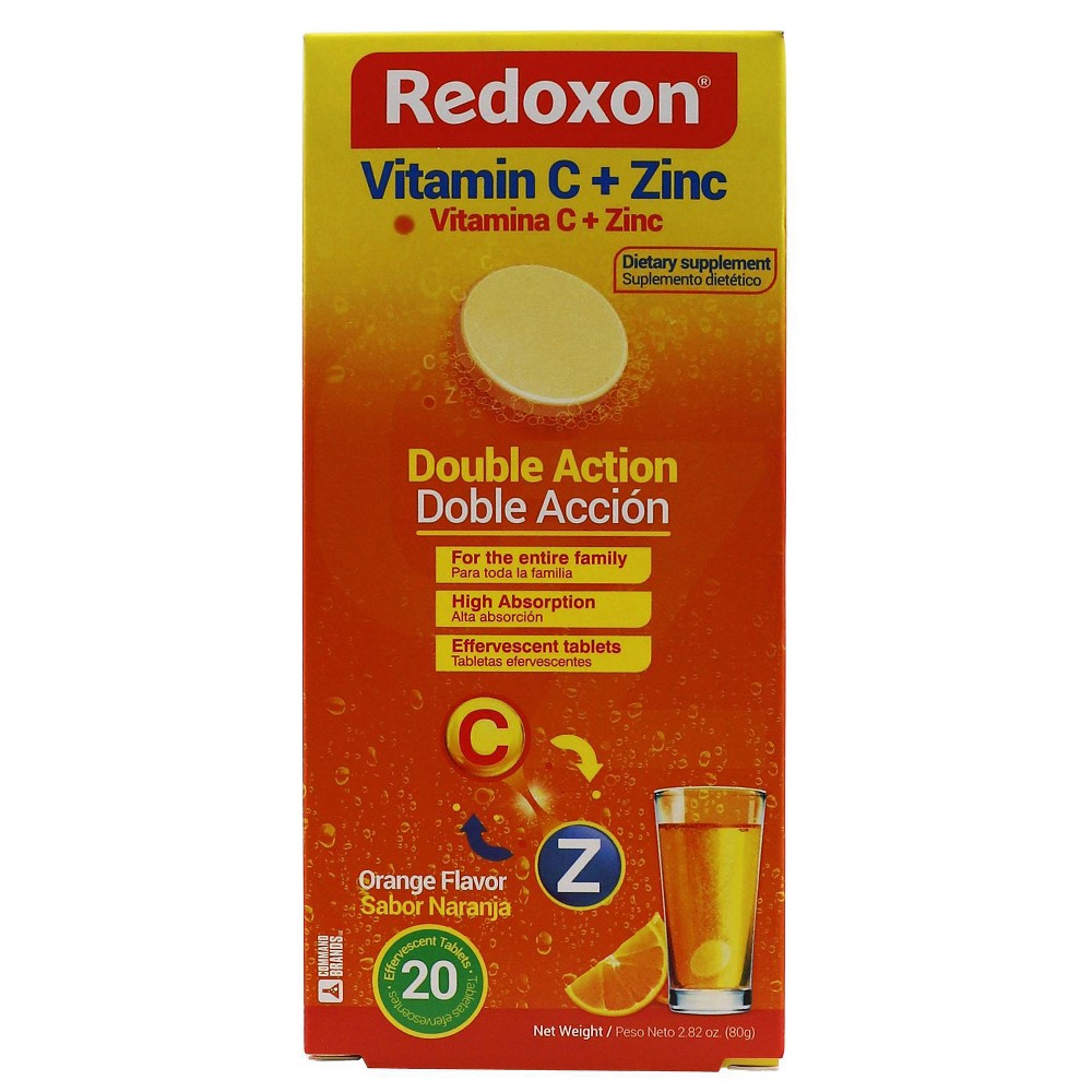 Photos - Vitamins & Minerals Redoxon Vitamin C + Zinc Tablets - Orange - 20ct