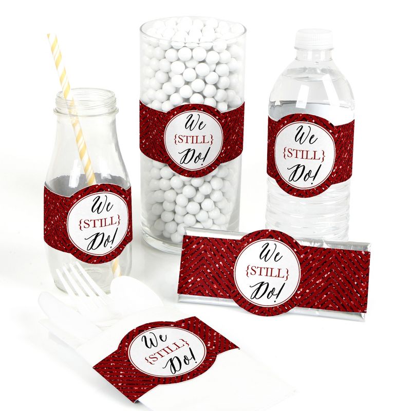 Big Dot of Happiness We Still Do - 40th Wedding Anniversary - DIY Party Supplies - Wedding Anniversary Party DIY Wrapper Favors & Decor - Set of 15, 1 of 4