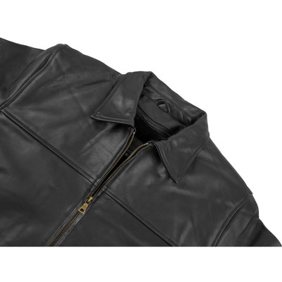 Victory Outfitters Men's Genuine Lambskin Leather Straight Bottom Jacket Black S — фото 6
