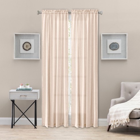 Ellis Curtain Portland Crushed Taffeta Rod Pocket Tailored Panel - Natural - image 1 of 3