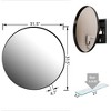 31.5" Surface Mount Round Metal Framed Medicine Cabinet with Mirror and Adjustable Shelves Black Wall Mirror with Storage for Bathroom, Matte Black - 4 of 4
