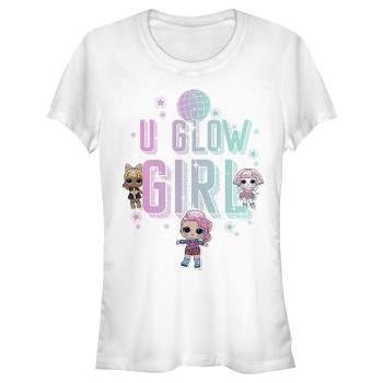 Juniors Womens L.O.L Surprise U Glow Girl Disco T-Shirt