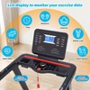 Treadmill, Foldable Treadmill with Incline - 300 LB Capacity 3.5 HP Quiet Motor 48x18 in Belt for Home Office (Red Black) - 2 of 4