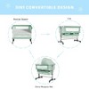 Whisen Baby Bassinet, Bedside Sleeper, Adjustable Portable Bed with Mosquito Nets, Large Storage Bag, Lockable Wheels - 2 of 4