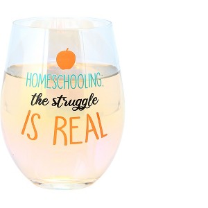 Pavilion Gift Company - Homeschooling - 18 oz Stemless Wine Glass - Drinkware - 1 of 4